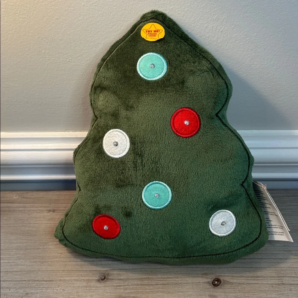 Plush Christmas Tree Light Up Pillow